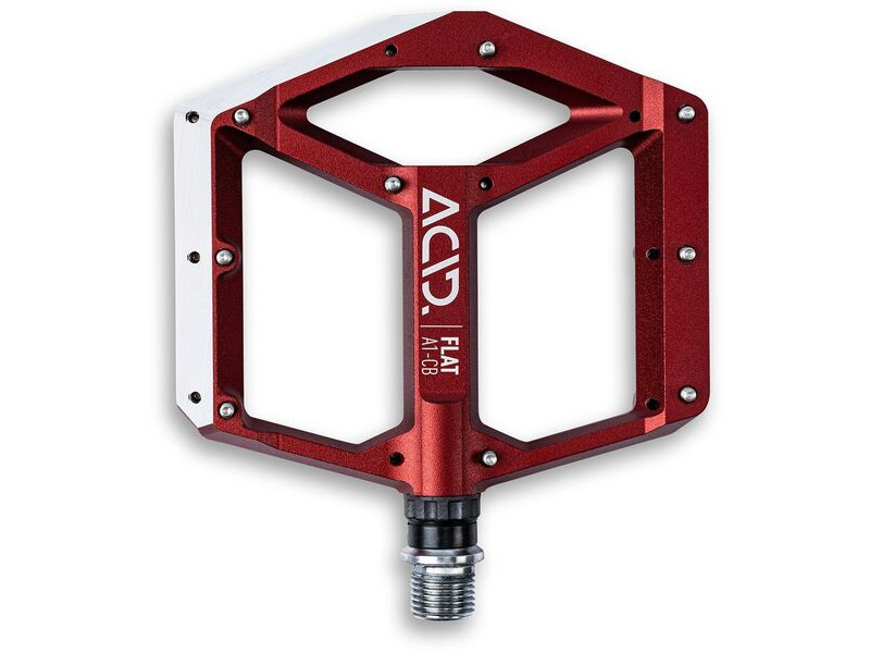 Cube Accessories Pedals Flat A1-cb red click to zoom image