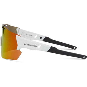 Madison Eyewear Stealth Glasses - 3 pack - gloss white / fire mirror / amber & clear lens click to zoom image