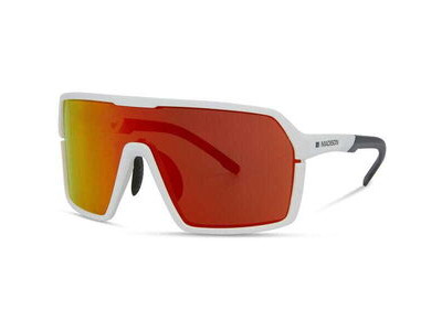 Madison Eyewear Crypto Glasses - 3 pack - gloss white / fire mirror / amber & clear lens