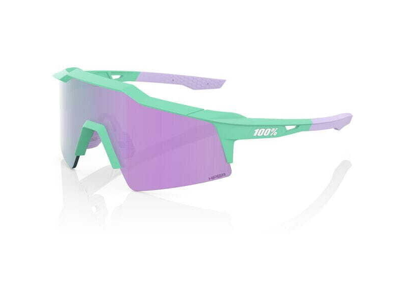 100% Glasses Speedcraft SL - Soft Tact Mint - HiPER Lavender Mirror Lens click to zoom image