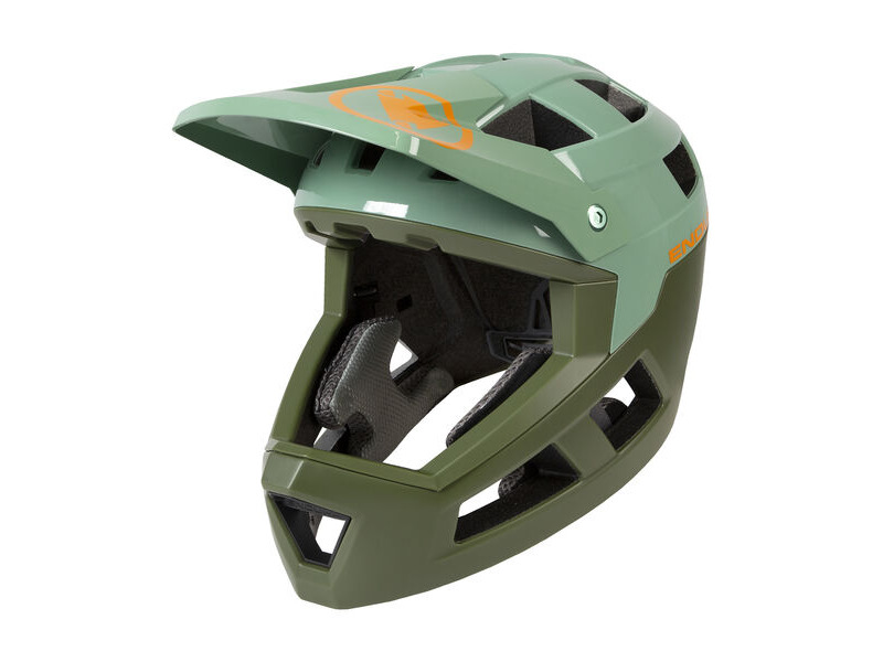 Endura SingleTrack Full Face Helmet OliveGreen click to zoom image