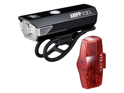 Cateye Ampp 100 / Viz 100 Bike Light Set